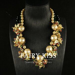 Vintage Inspired Layered Baroque Necklace